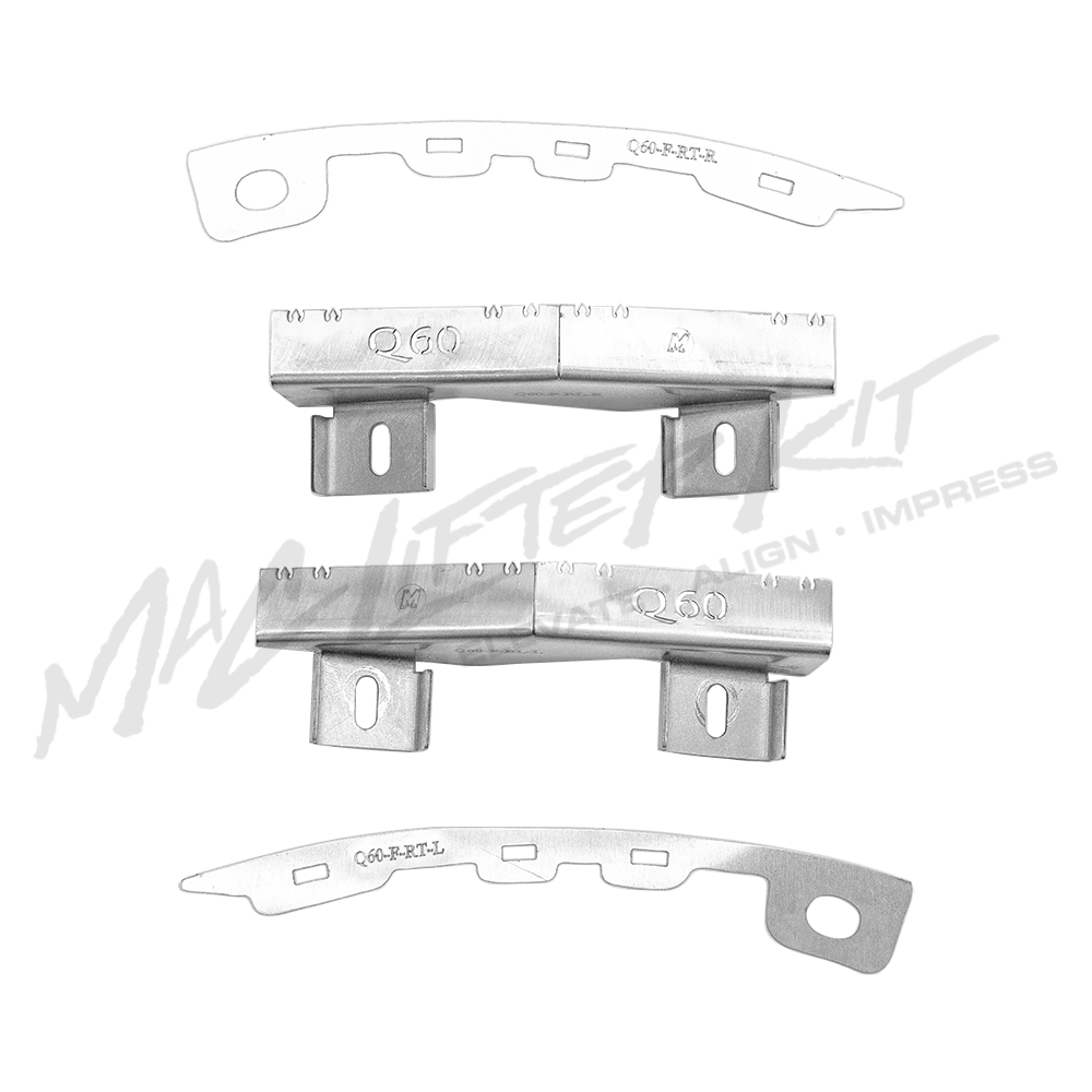 INFINITI Q60 – Complete Front Bumper Lifter & Tabs Set