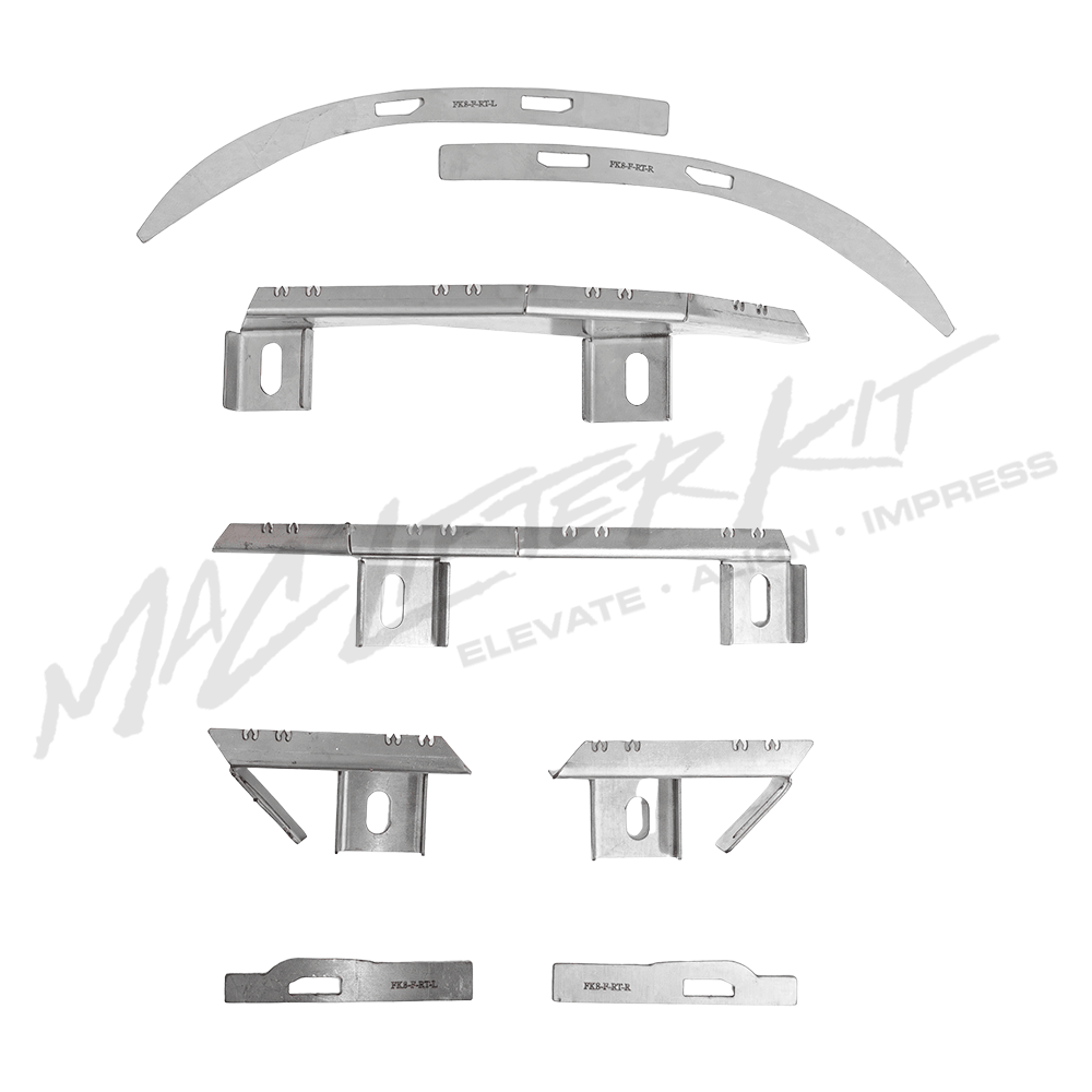 HONDA Civic FK8 – Complete Front Bumper Lifter & Tabs Set
