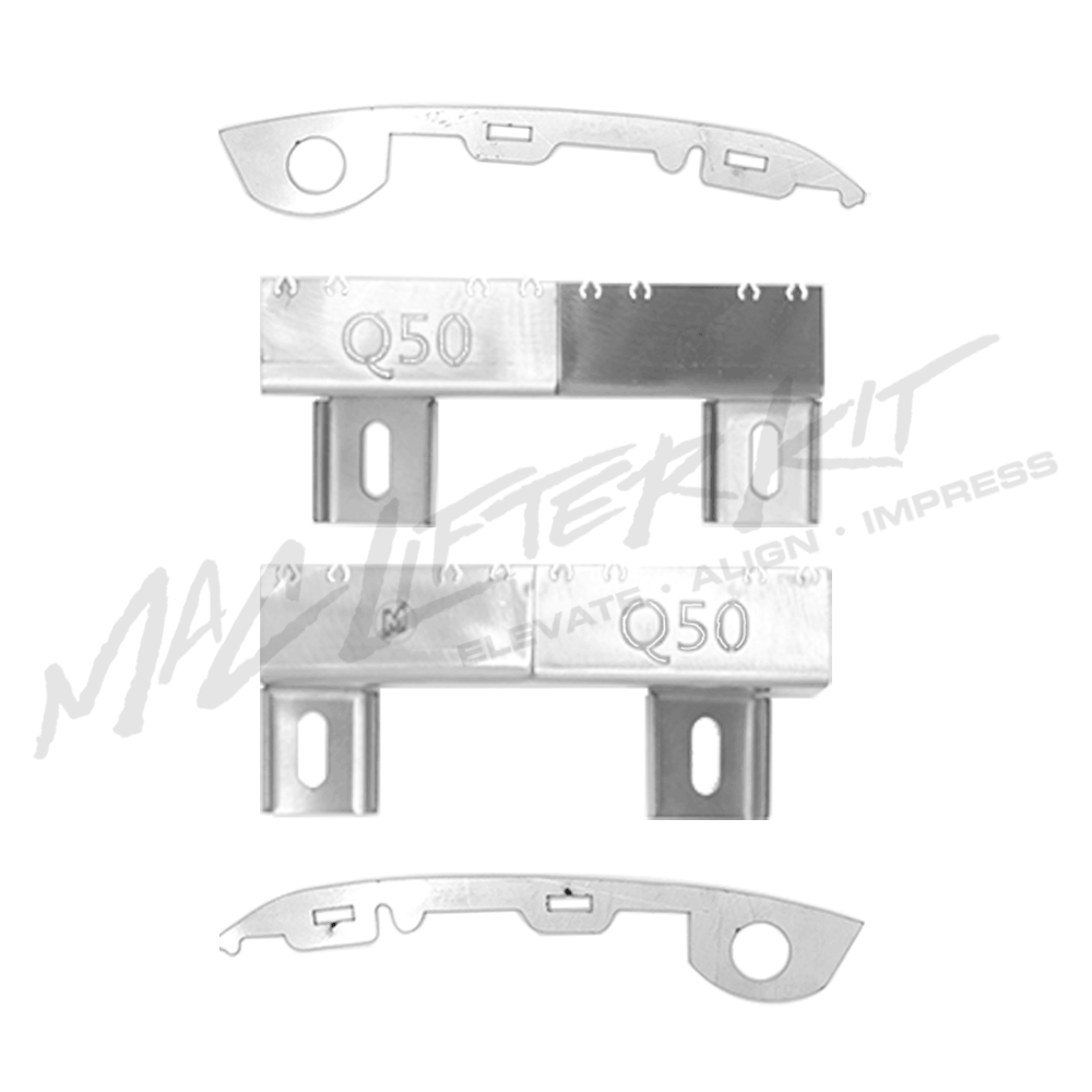 INFINITI Q50 – Complete Front Bumper Lifter & Tabs Set