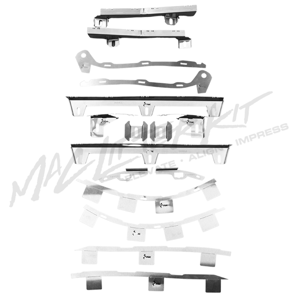 LEXUS ISF – Complete Front and Rear Bumper Lifter & Tabs Set with Support