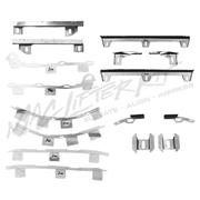 LEXUS 2IS – Complete Front and Rear Bumper Lifter & Tabs Set with Support